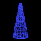 Световая конусная елка «Нарядная со звездой» (3,7м) синий