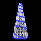 Световая конусная елка «Нарядная со звездой» (3,7м) белый/синий