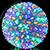 Светодиодная фигура «Шар с цветами сакуры» (12см, 50LED) RGB