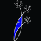 Светодиодная консоль «Букет цветов» (90х200см, статика, IP68, уличная) синий с белым