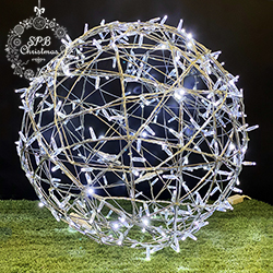 Объемная фигура cветящийся шар «Ажур» (d75см, 3D, 400LED, IP65)