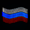 Светодиодная консоль «Флаг России - 2» (200х130см, статика, IP68, уличная) триколор