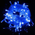 Уличная светодиодная гирлянда нить «Кристалл» (180LED, 17м, IP54, черный провод) синий