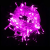 Светодиодная гирлянда нить «Роса» на батарейках (100LED, 10м) розовый