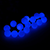 Уличная светодиодная гирлянда «Цветные шарики» (36LED, 4м, d18мм, черный провод) синий